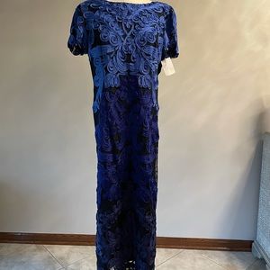 BRAND NEW JSCollection soutache midi blue embroidered special occasion dress! 12